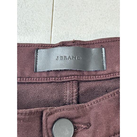 J Brand Kane Straight Fit Jean French Terry Burgundy Size 34 NWTs - Picture 5 of 13